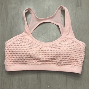 Lorna Jane pink textured sports bra